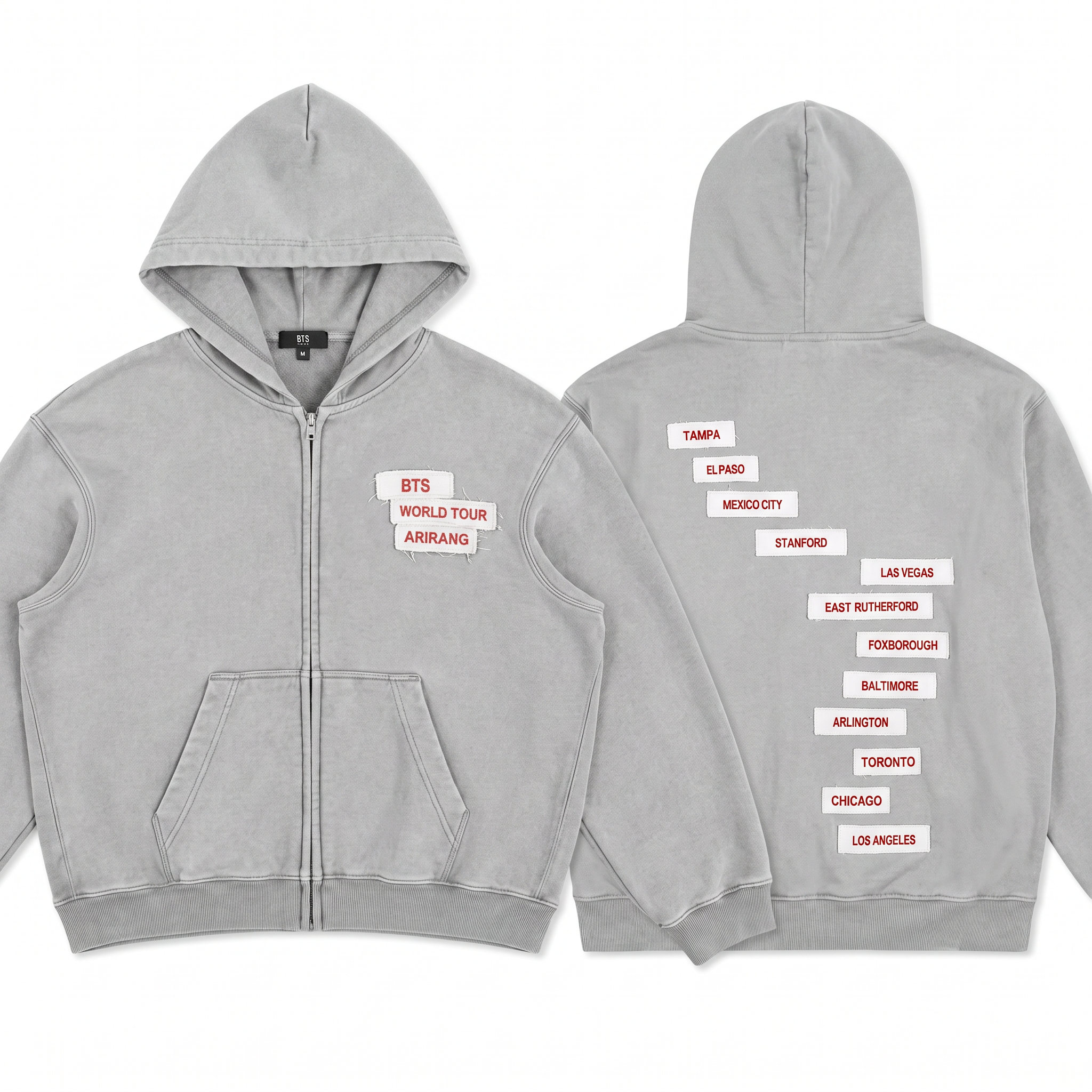 ARIRANG NORTH AMERICA TOUR ZIP-UP HOODIE - BTS ARMY GIFT SHOP