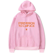 Load image into Gallery viewer, BTS PERMISSION TO DANCE HOODIE 🧡 - BTS ARMY GIFT SHOP