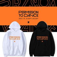 Load image into Gallery viewer, BTS PERMISSION TO DANCE HOODIE 🧡 - BTS ARMY GIFT SHOP