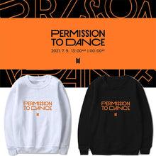 Load image into Gallery viewer, BTS PERMISSION TO DANCE SWEATER 🧡 - BTS ARMY GIFT SHOP