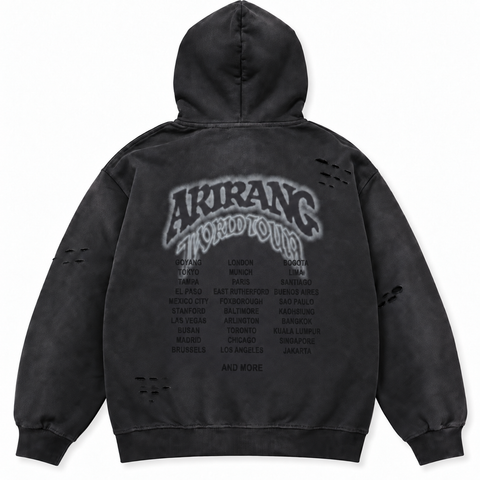ARIRANG WORLD TOUR DISTRESSED ZIP-UP 🖤