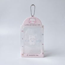 Load image into Gallery viewer, Clear Glitter Photocard Holder Keychain 🎀
