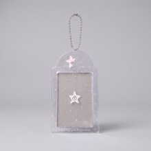 Load image into Gallery viewer, Clear Glitter Photocard Holder Keychain 🎀
