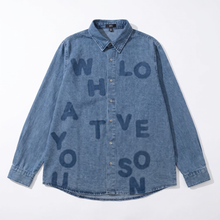 Load image into Gallery viewer, 'What is your Love Song ?' Denim Shirt 💙

