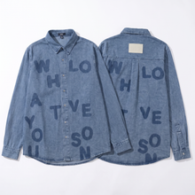 Load image into Gallery viewer, 'What is your Love Song ?' Denim Shirt 💙
