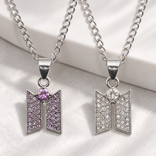 Load image into Gallery viewer, BTS CRYSTAL LOGO NECKLACE 💎💜
