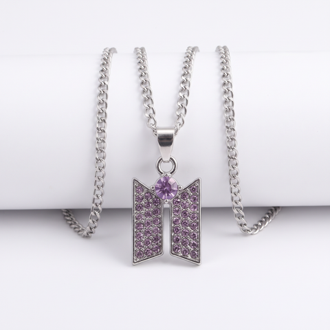 BTS CRYSTAL LOGO NECKLACE 💎💜