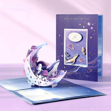 Load image into Gallery viewer, 3D Stereo Purple Galaxy Whale Space Greeting Card - BTS ARMY GIFT SHOP
