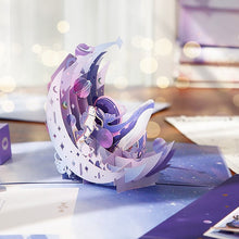 Load image into Gallery viewer, 3D Stereo Purple Galaxy Whale Space Greeting Card - BTS ARMY GIFT SHOP
