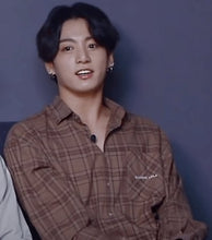 Load image into Gallery viewer, BTS JUNGKOOK PICK - LAYLA ENDLESS LOVE FLUFF MOOD CHECK SHIRT S24 BROWN - BTS ARMY GIFT SHOP
