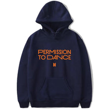 Load image into Gallery viewer, BTS PERMISSION TO DANCE HOODIE 🧡 - BTS ARMY GIFT SHOP
