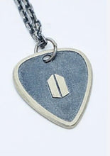 Load image into Gallery viewer, BTS - SUGA Silver Guitar Pick Necklace 😍🫰 - BTS ARMY GIFT SHOP

