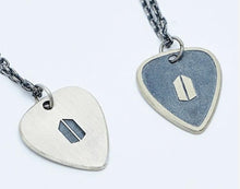 Load image into Gallery viewer, BTS - SUGA Silver Guitar Pick Necklace 😍🫰 - BTS ARMY GIFT SHOP
