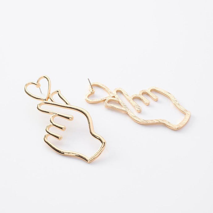 FINGER HEARTU EARRINGS💜 - BTS ARMY GIFT SHOP
