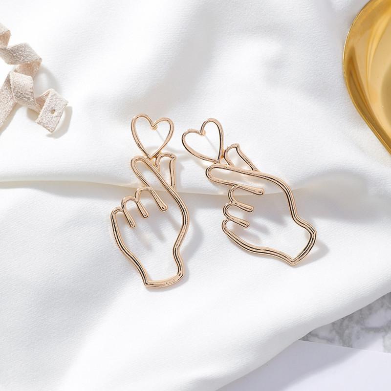 FINGER HEARTU EARRINGS💜 - BTS ARMY GIFT SHOP