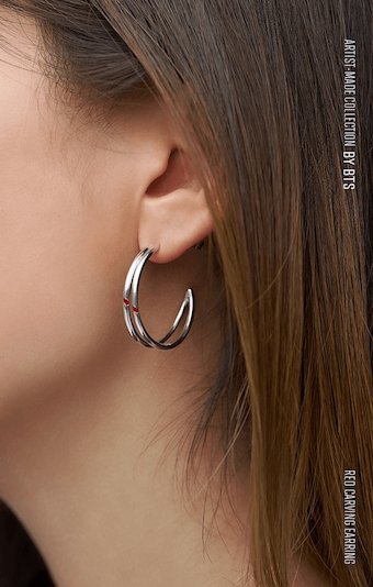 防弾少年団(BTS) - RED CARVING EARRING Jimin Red Carving Earrings – BTS ARMY GIFT SHOP