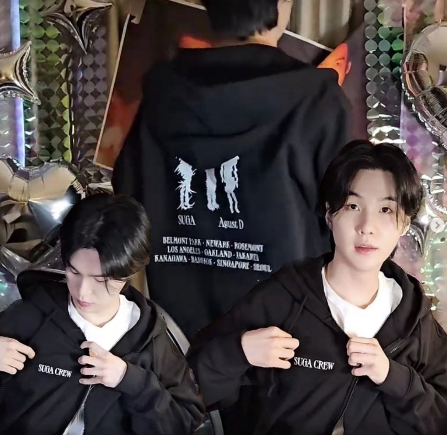 SUGA Agustd まとめ売り SUGA CREW | ZIP HOODIE🖤 - BTS ARMY GIFT SHOP