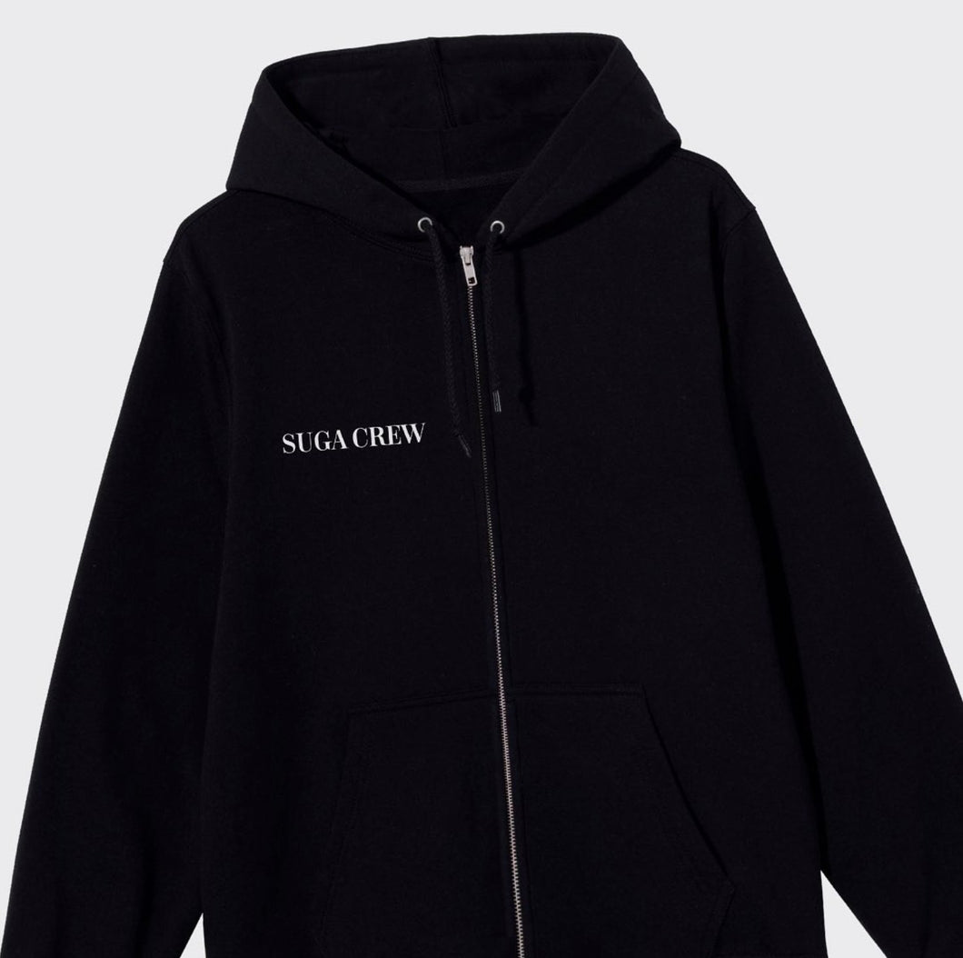 SUGA CREW | ZIP HOODIE🖤 - BTS ARMY GIFT SHOP